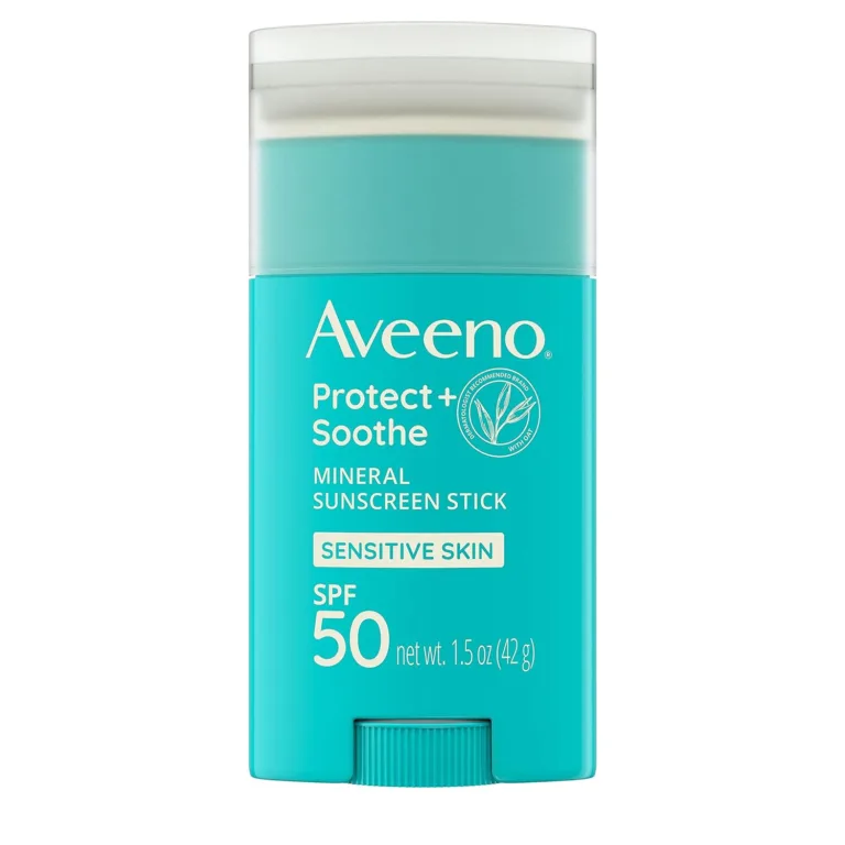 Aveeno Protect + Soothe Mineral Sunscreen Stick for Sensitive Skin SPF50,